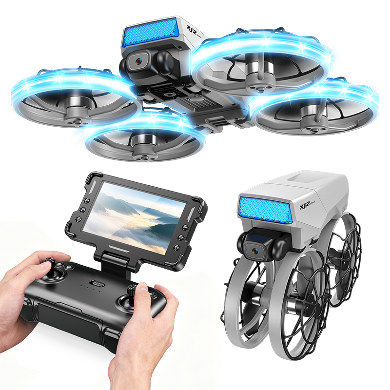 Drone Kit Tricopter - XJ2 ミニドローン 8K HDカメラ搭載 折りたたみ式ブラシレスRCクアッドコプター 子供・初心者向け