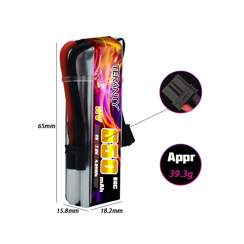 2/4/6/10個入り TERANTY 650mAh 2S  - Drone Kit Fpv のレビューと価格